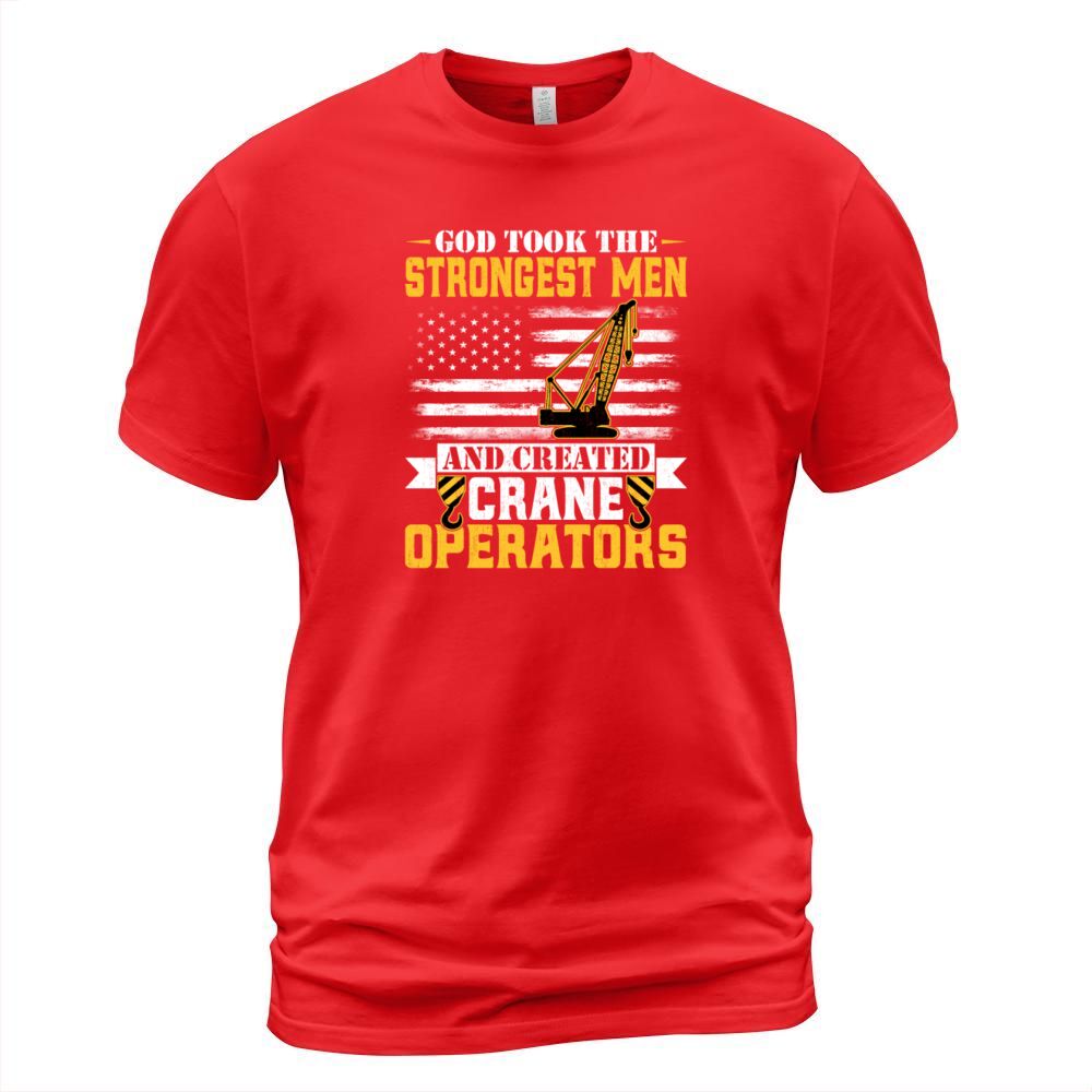 American Flag Crane Operator Patriotic Forklift T-Shirt Unisex