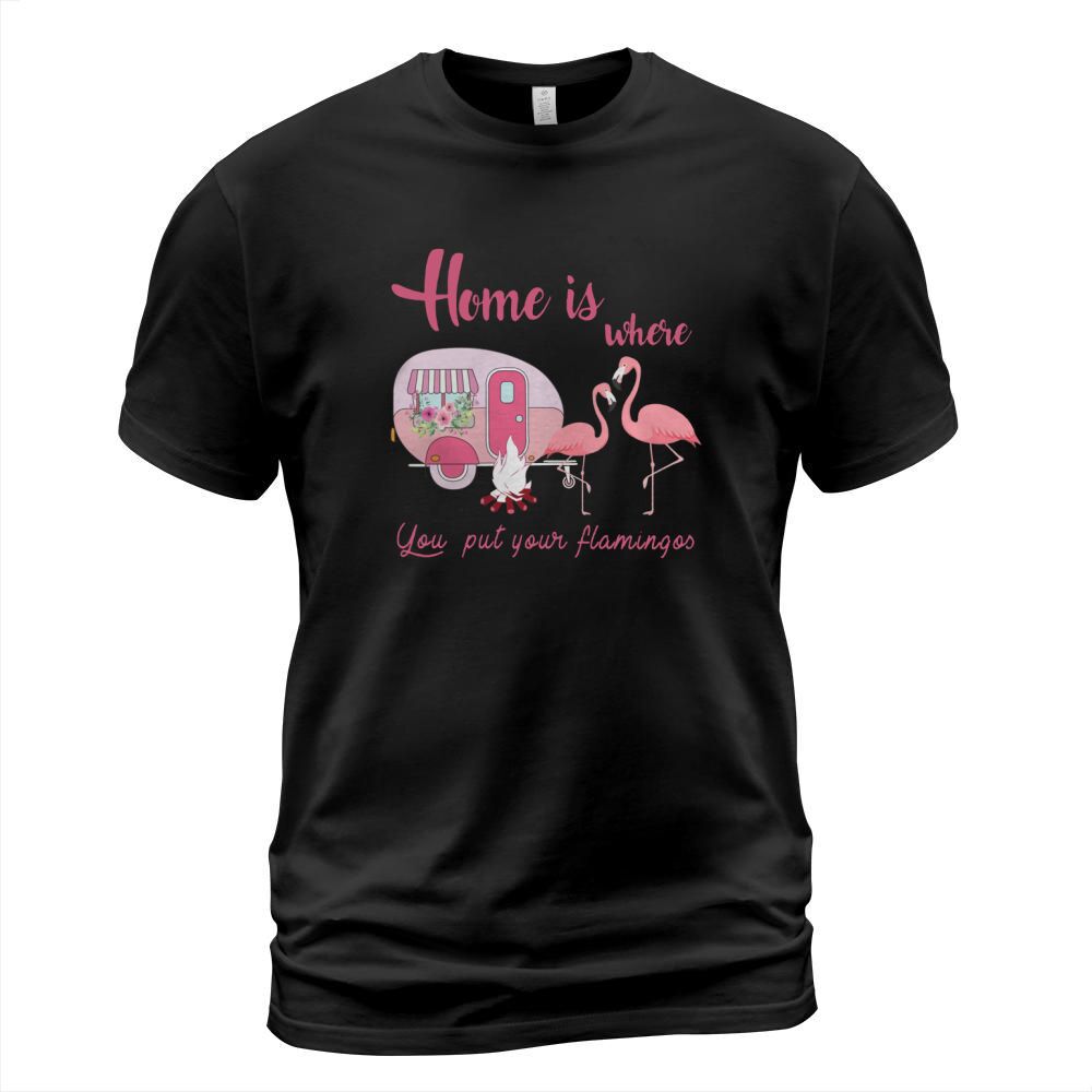Home is where you put your Flamingos Raglan T-Shirt Unisex