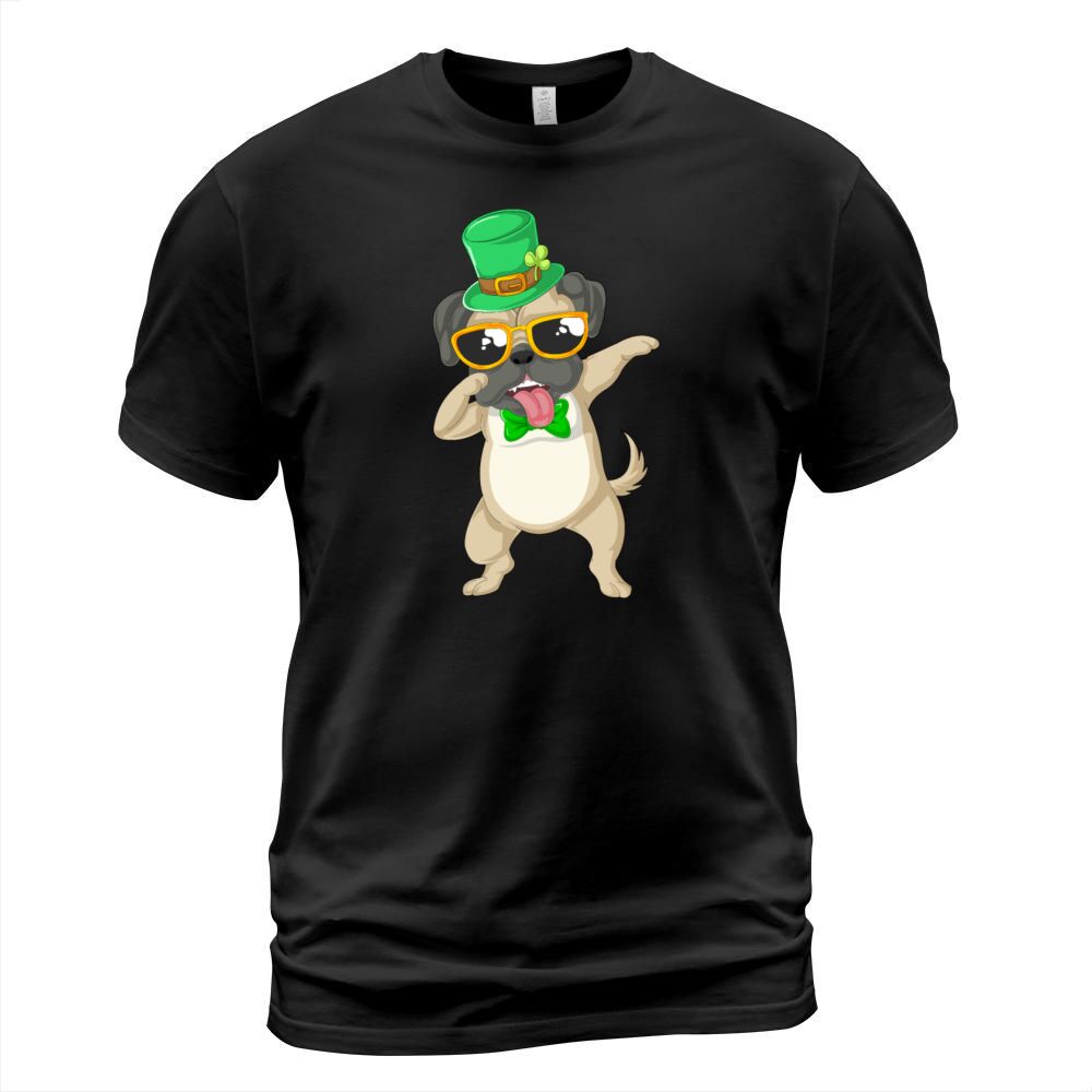 Dabbing Pug Dog St. Patrick's Day Men's T-Shirt