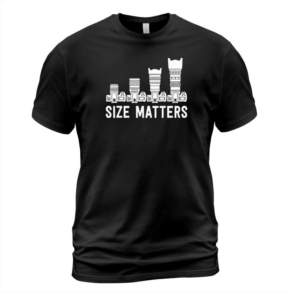 Funny Photography T Shirt Lens Size Matters T-Shirt Unisex