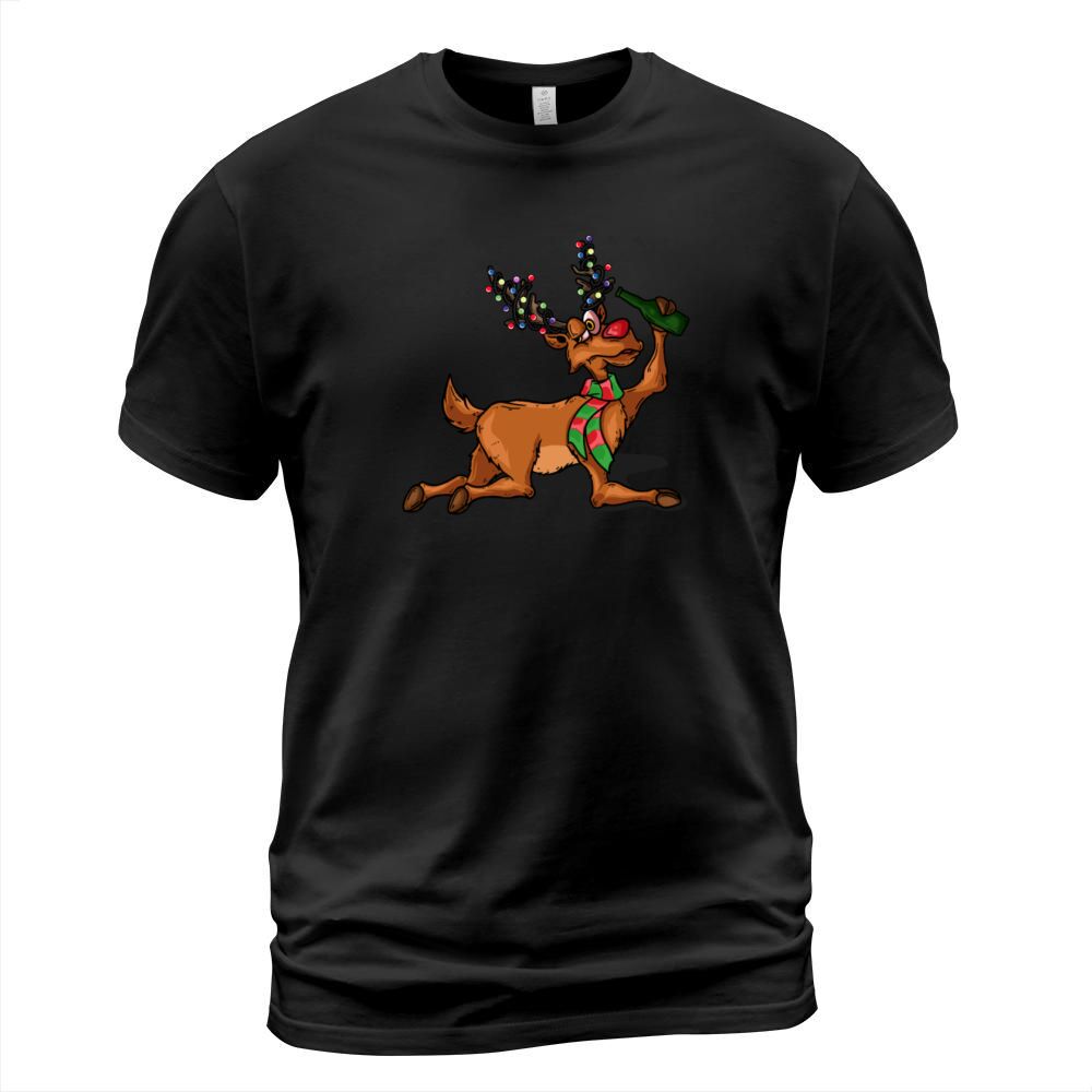 Christmas Drunk Reindeer Mask X-Mas 2020 Men's T-Shirt