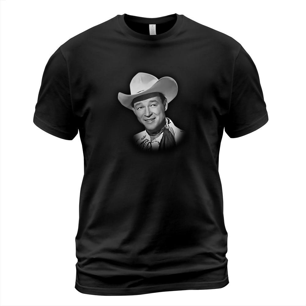 Vintage  Roy Rogers Portrait Mono Art T-Shirt Unisex
