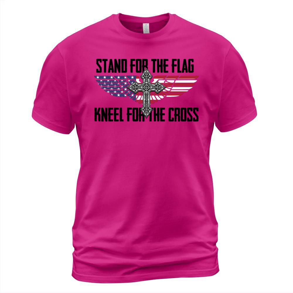 Stand For The Flag Kneel For The Cross - black Men's T-Shirt