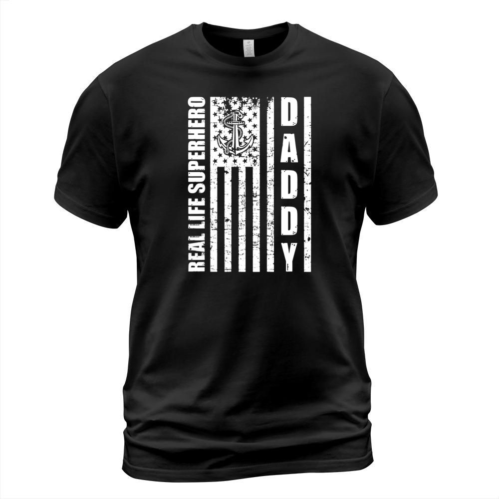 Navy Chief Real Life Superhero Daddy T-Shirt Unisex