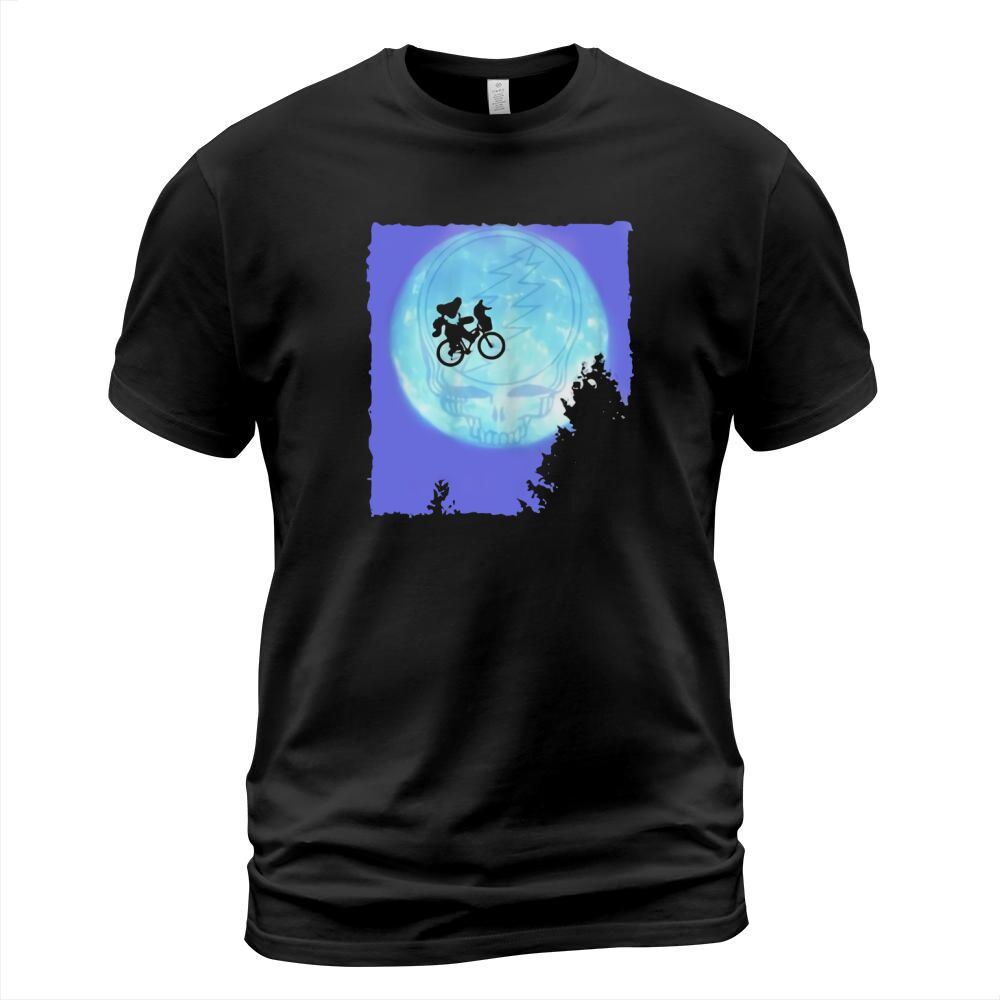 Bear Cycling The Moon Grateful Dead T-Shirt Unisex