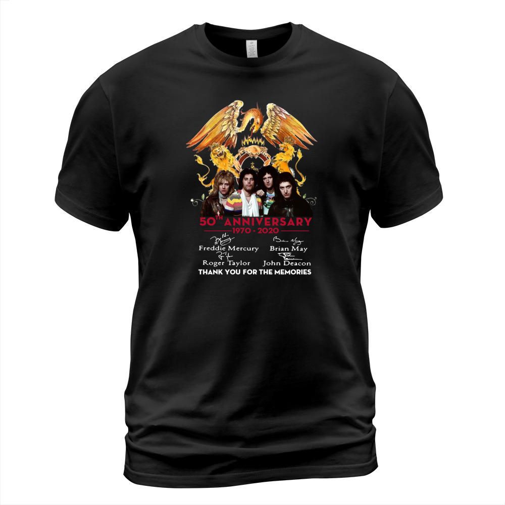 Queen 50th anniversary 1970 2020 signature T-Shirt Unisex