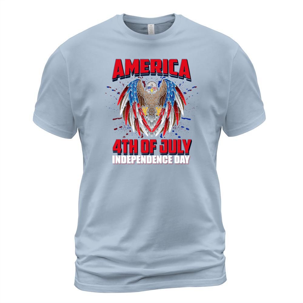 July Fourth 4th American Eagle Distressed Flag Men's T-Shirt