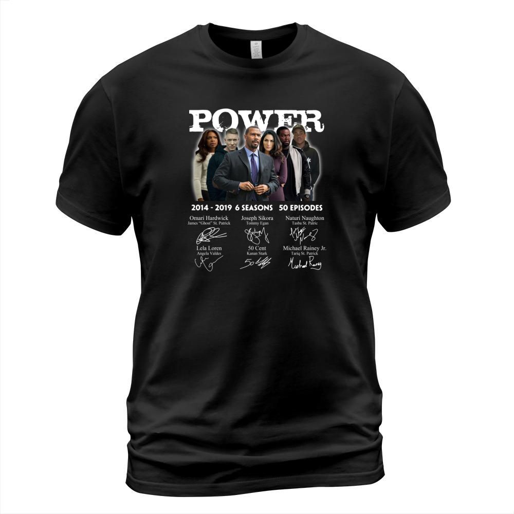 Power 2014 2019 6 Seasons 50 Episode Signatures shirt T-Shirt Unisex