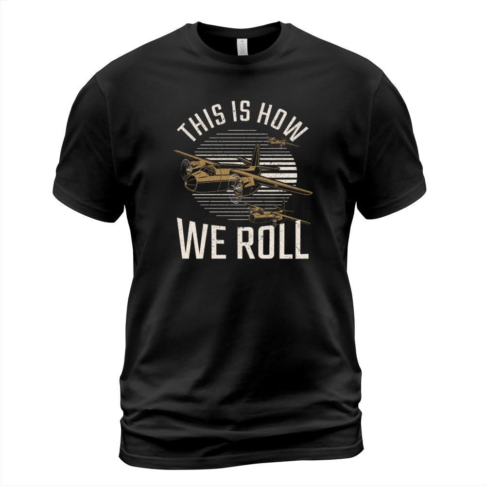 Artistic Pilot Design Quote This is How We Roll Ai Men's T-Shirt