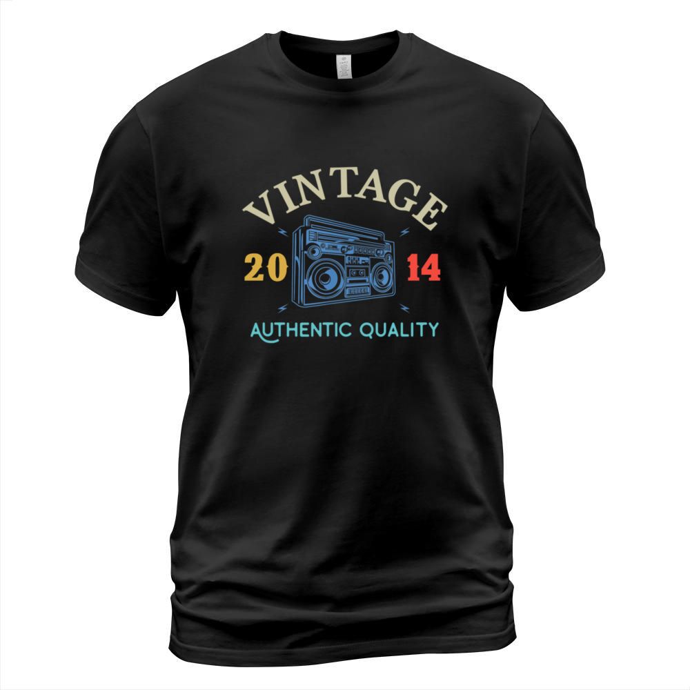 Vintage 2014 Authentic Birthday Birth Year Men's T-Shirt