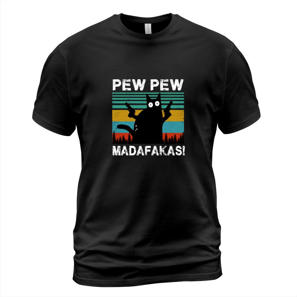 CAT PEW PEW MADAFAKAS VINTAGE SHIRT T-Shirt Unisex