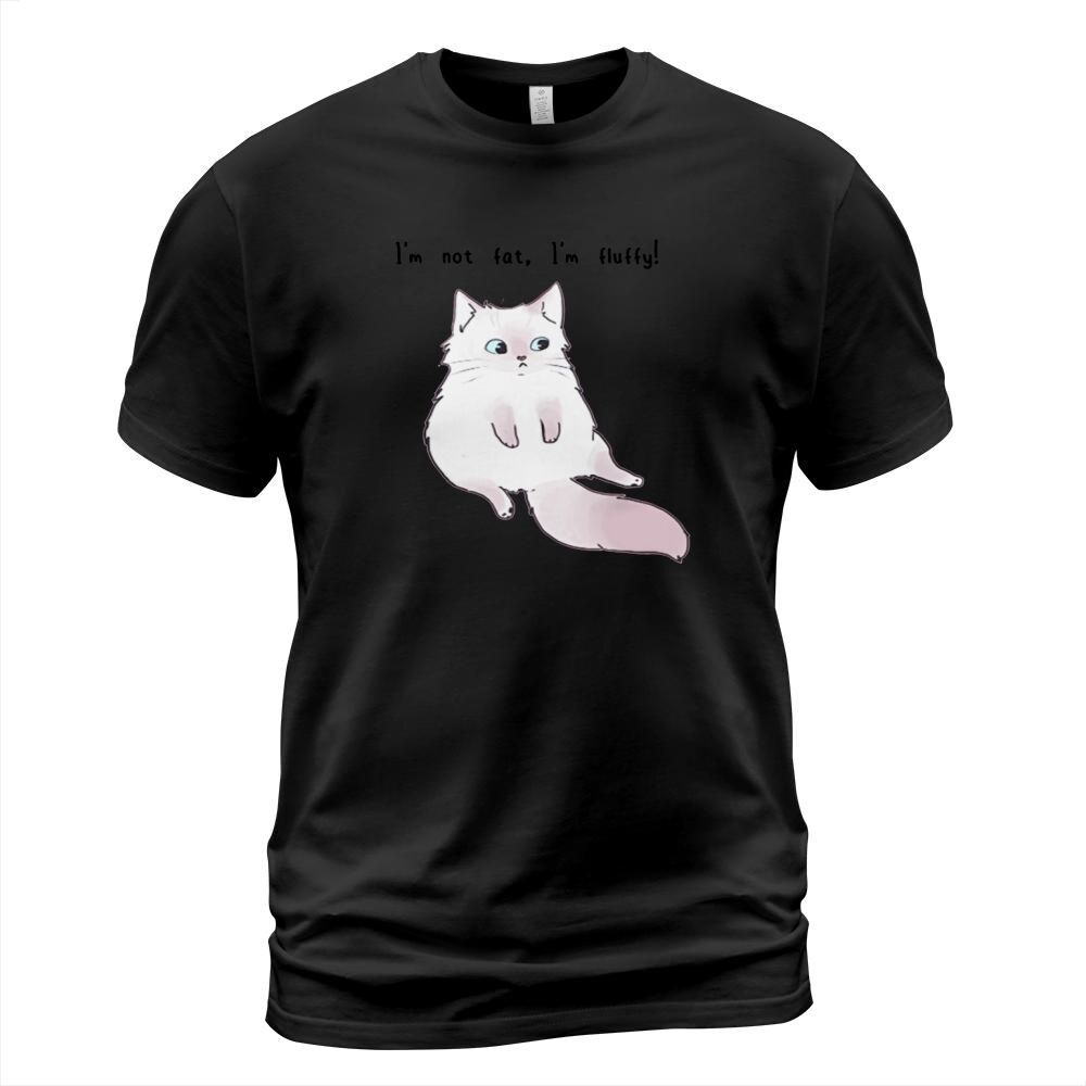 Im Not Fat Im Fluffy Shirt - Cute Cat T-shirt Long Sleeve Shirt T-Shirt Unisex