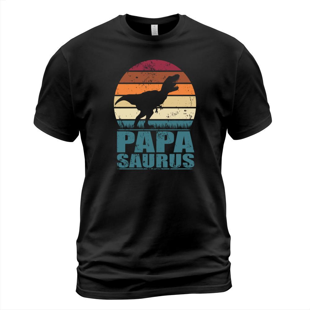 Papasurus Dino Family Father Dinosaur Papa Saurus Men's T-Shirt