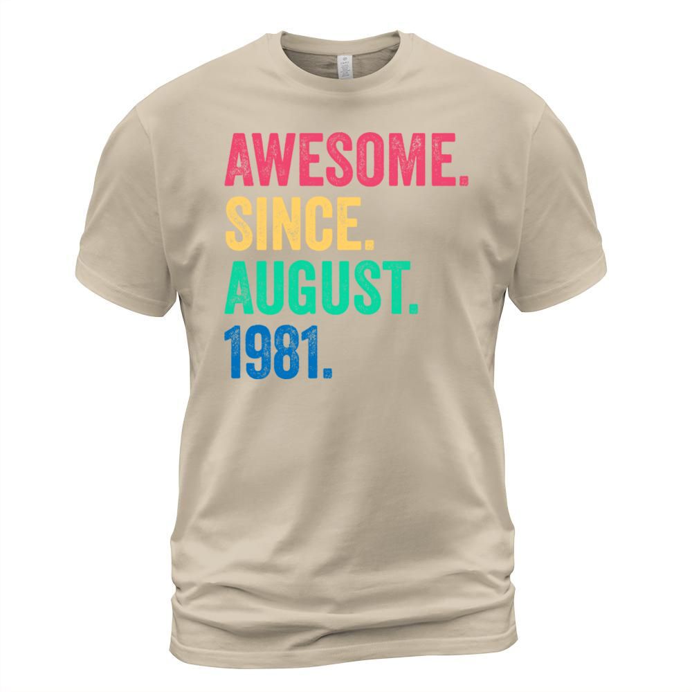 Awesome Since August 1981 Vintage 41st Birthday Men's T-Shirt
