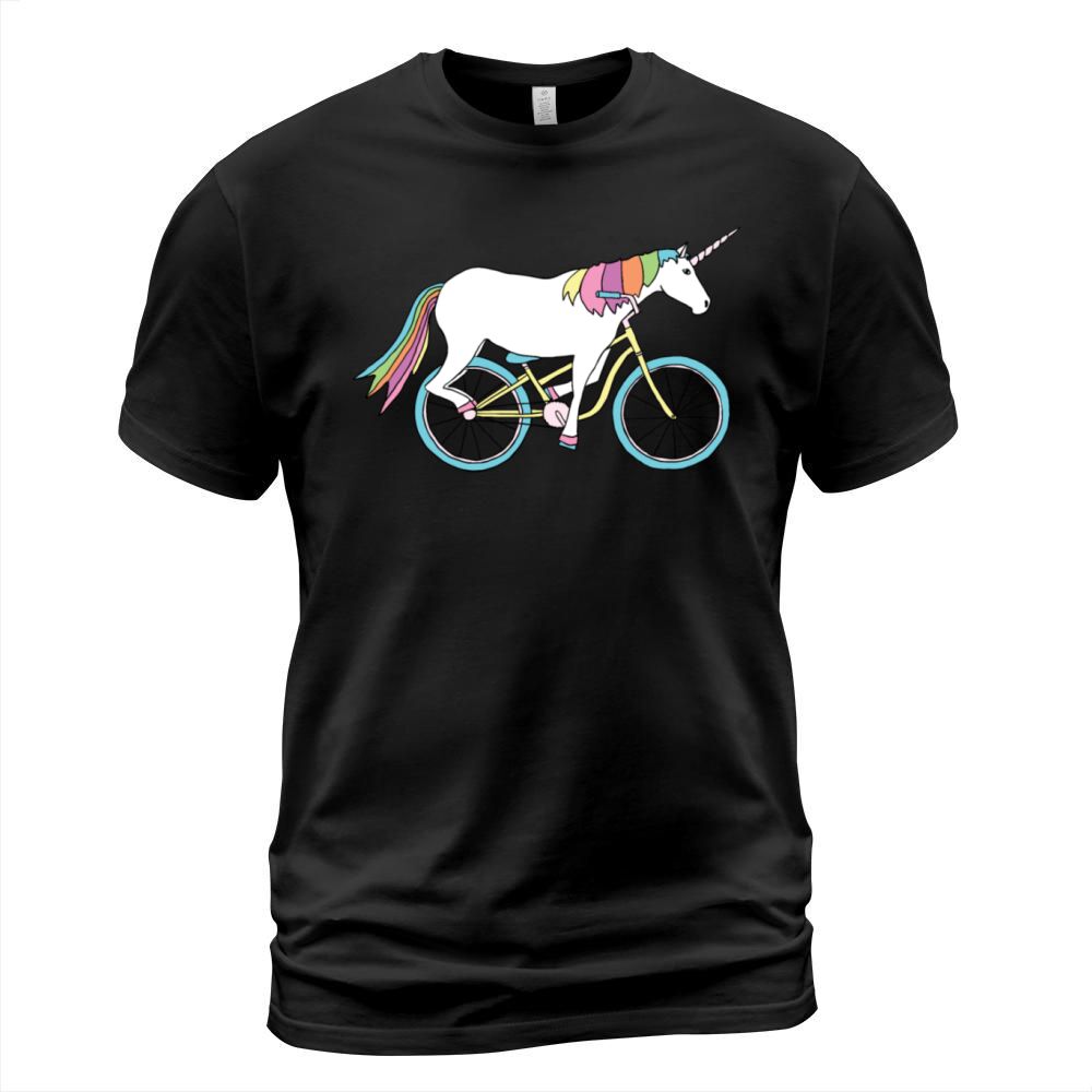 unicorn riding bike T-Shirt Unisex