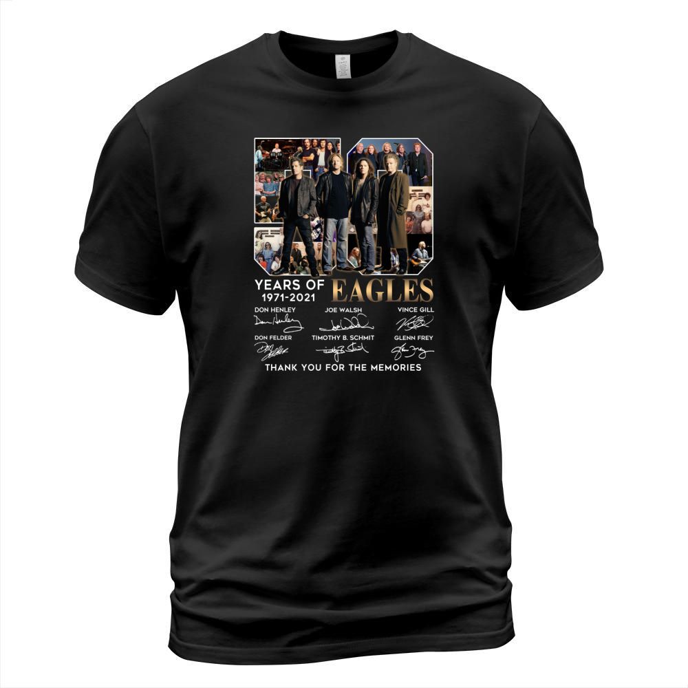 50 years of 1971 2021 Eagles signatures thank you for the memories T-Shirt Unisex