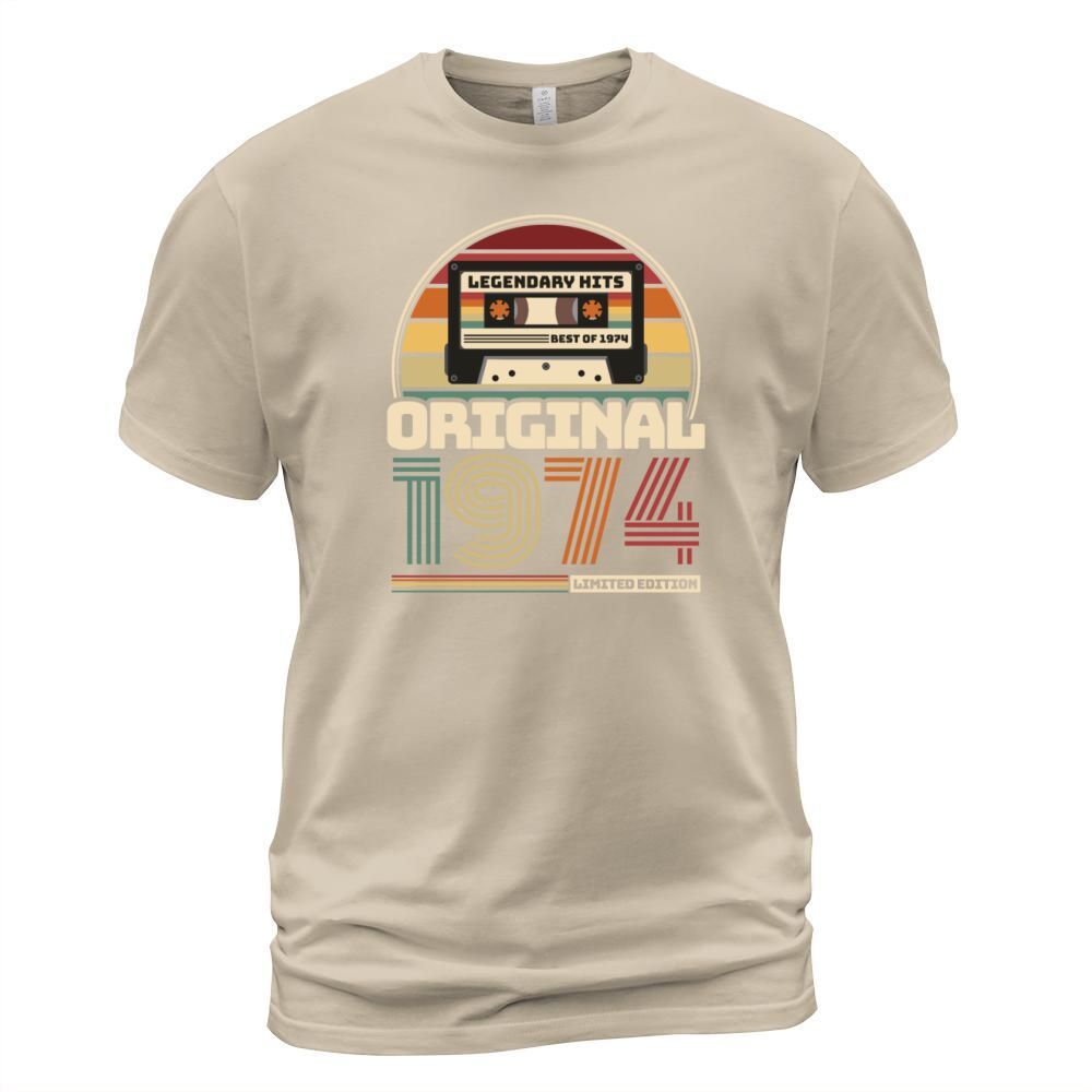 Beautiful Retro Vintage tape birthday 1974 Men's T-Shirt