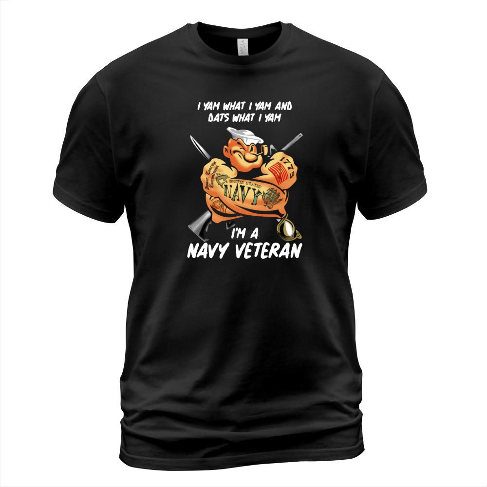 Popeye I yam what i yam and dats what i yam i’m a navy veteran shirt T-Shirt Unisex