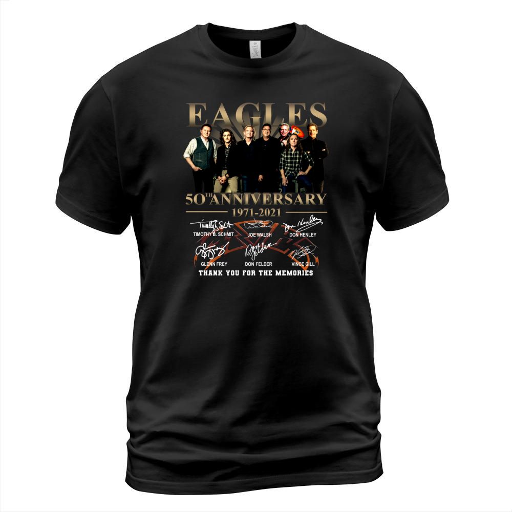 Eagles 50th Anniversary 1971 2020 Thank You For The Memories Signatures T-Shirt Unisex