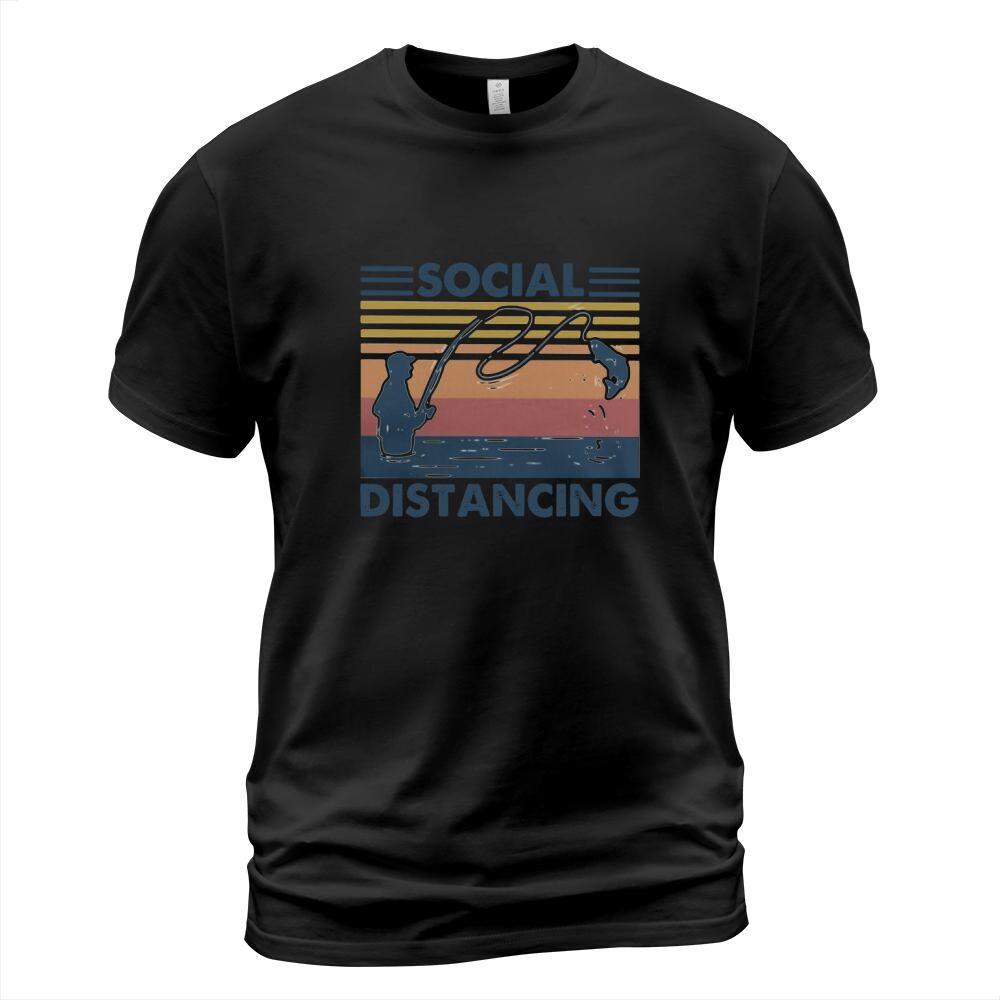Social Distancing Fishing T-Shirt Unisex