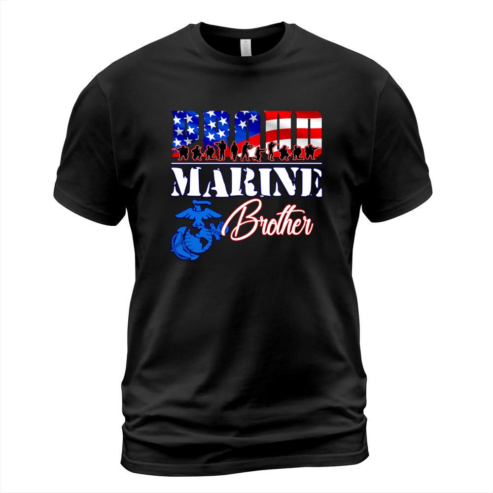 Proud Marine Brother Patriotic USA Military 2020 T-Shirt Unisex