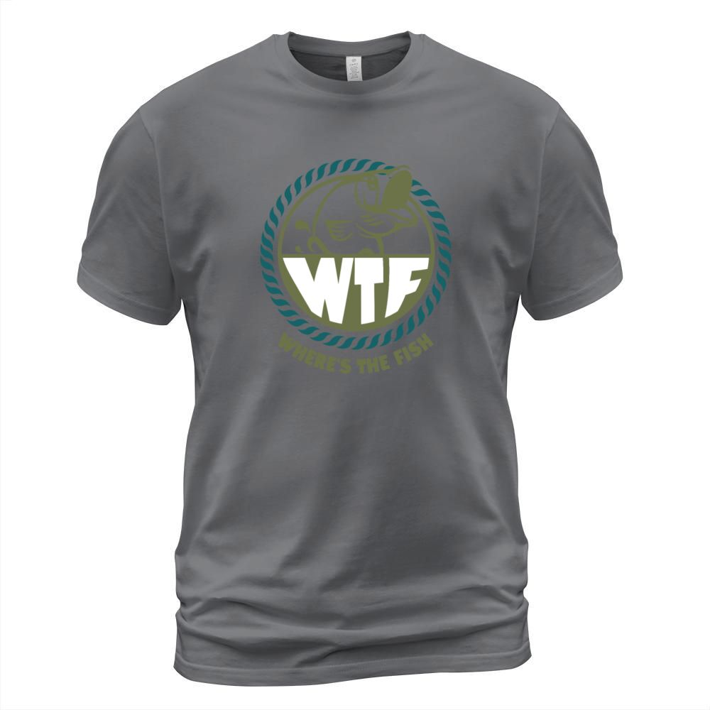 Funny fishing t shirt WTF rippin lips Men's T-Shirt