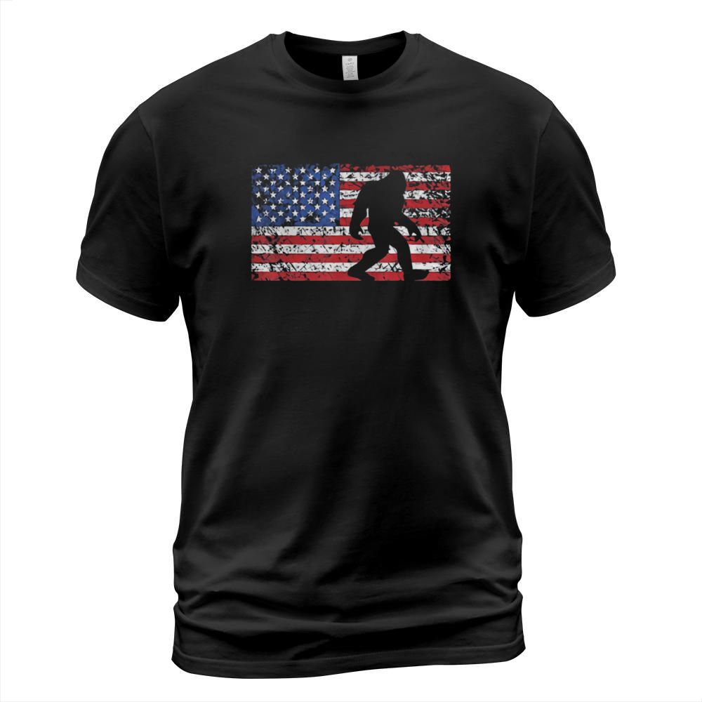 American Flag Bigfoot T-Shirt Unisex