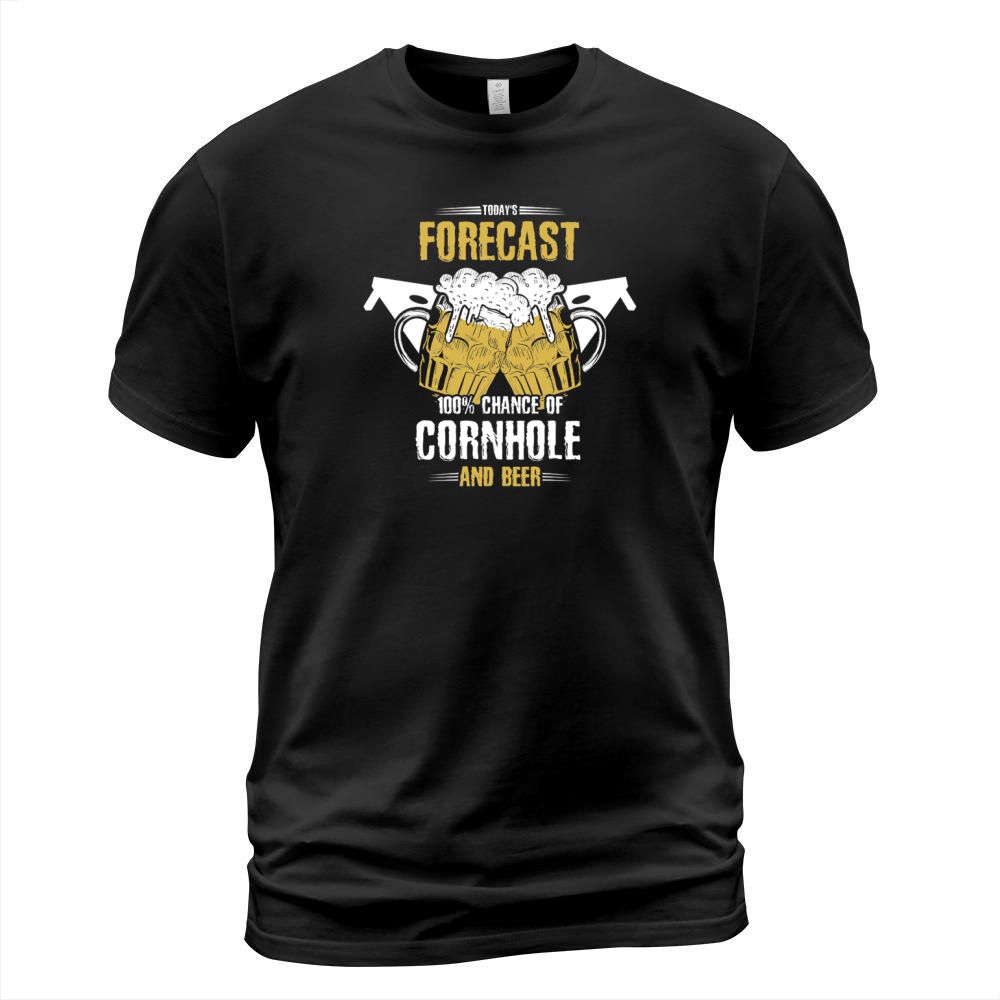 Cornhole Todayâ€™s Forecast Cornhole Beer Cornhole Shirt T-Shirt Unisex