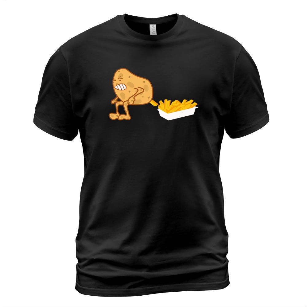 French fries fun potato funny pooping potato Men's T-Shirt