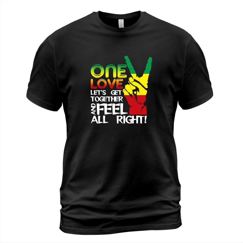 Jamaica One Love Reggae Caribbean Music Pride Flag T-Shirt Unisex