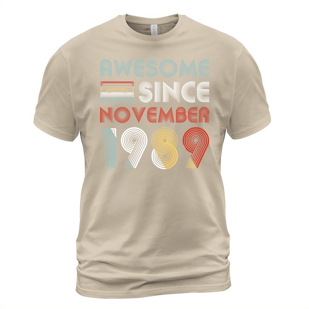 Vintage Awesome Since November 1989 30th Birthday Men's T-Shirt