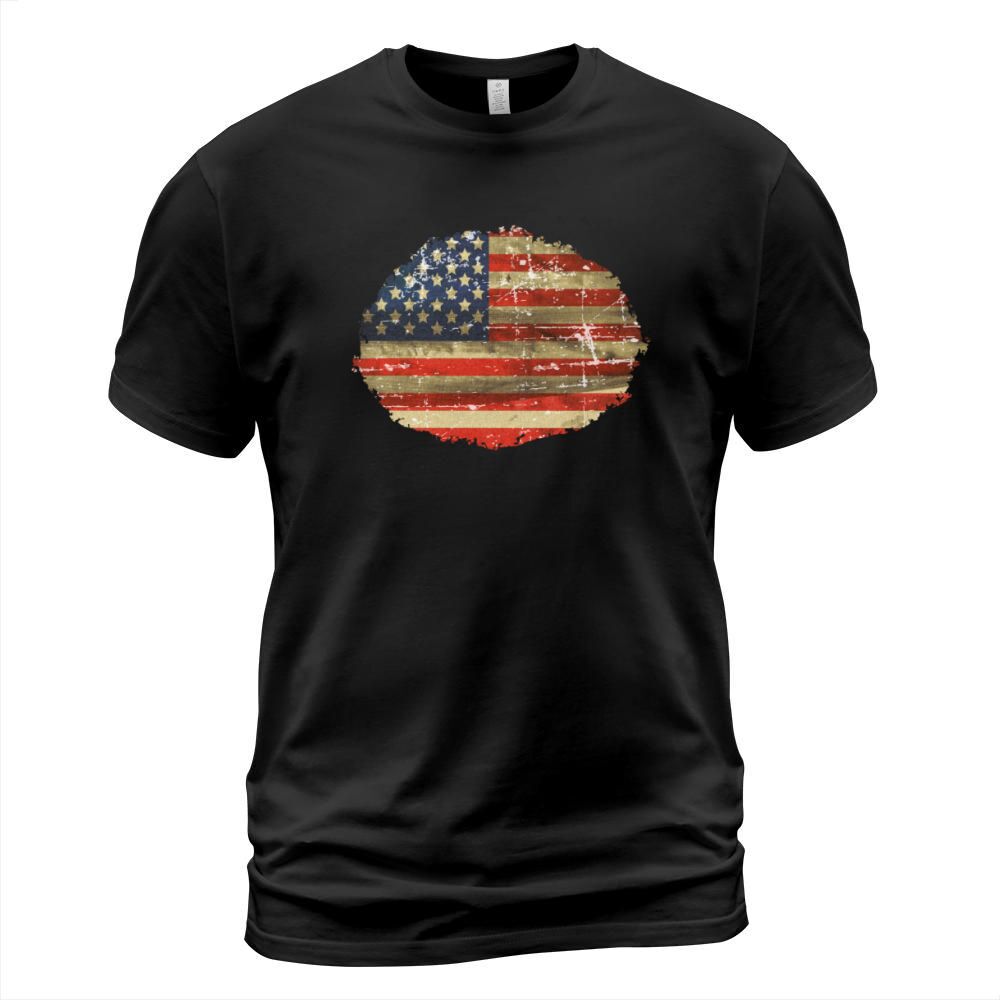 12 Vintage Distress US Flag 3 T-Shirt Unisex