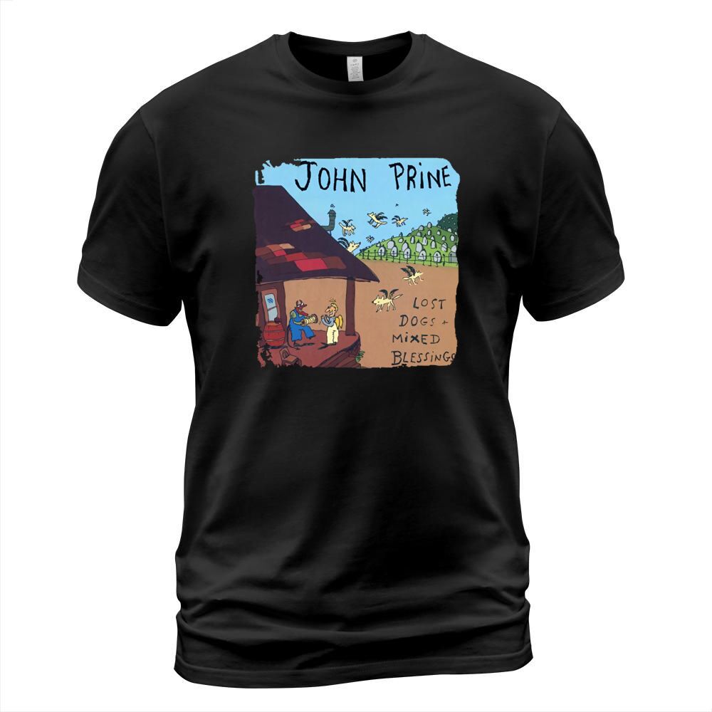 Mens Print John Prine Logo T-Shirt Unisex
