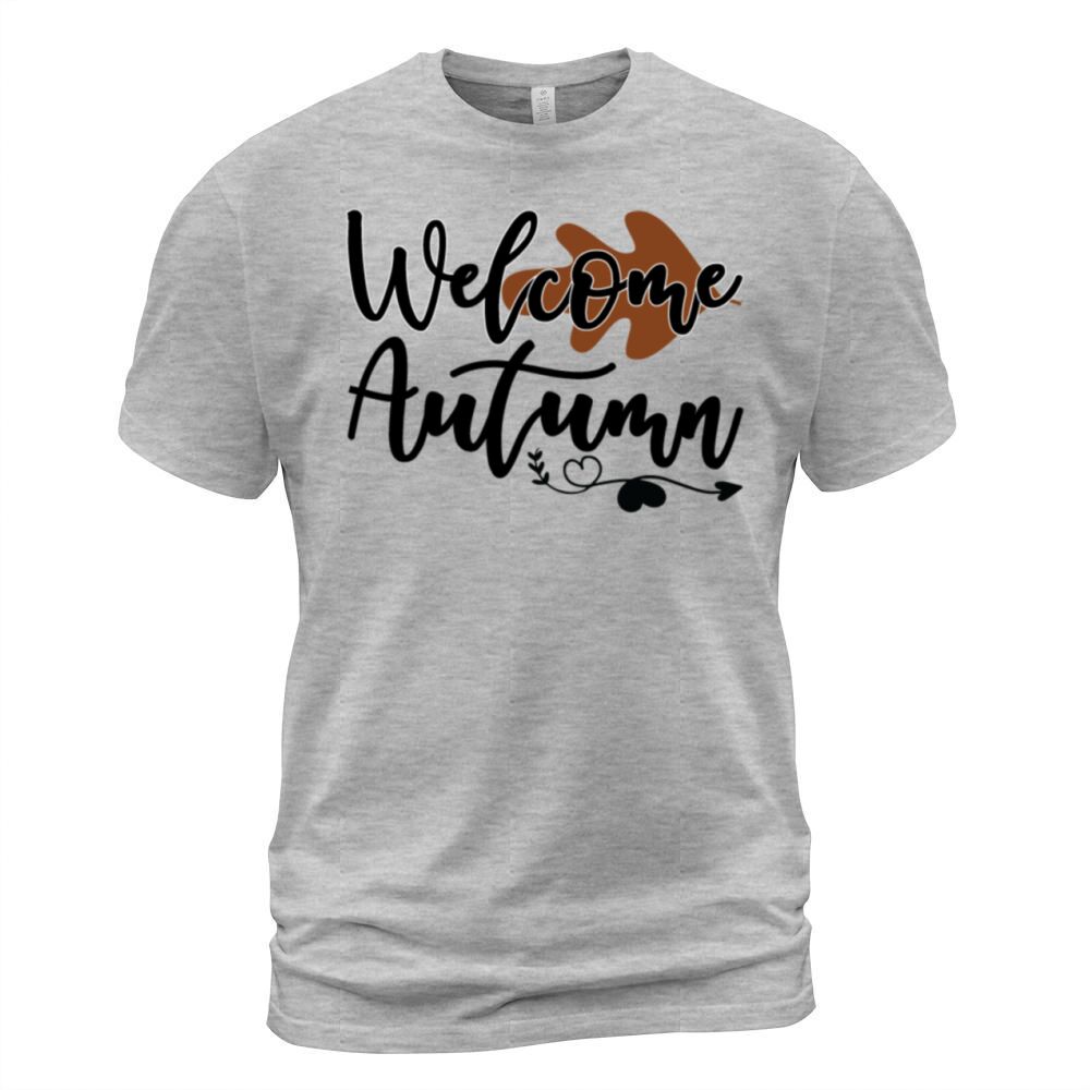 Welcome autumn with heart decoration maple leaf Men's T-Shirt