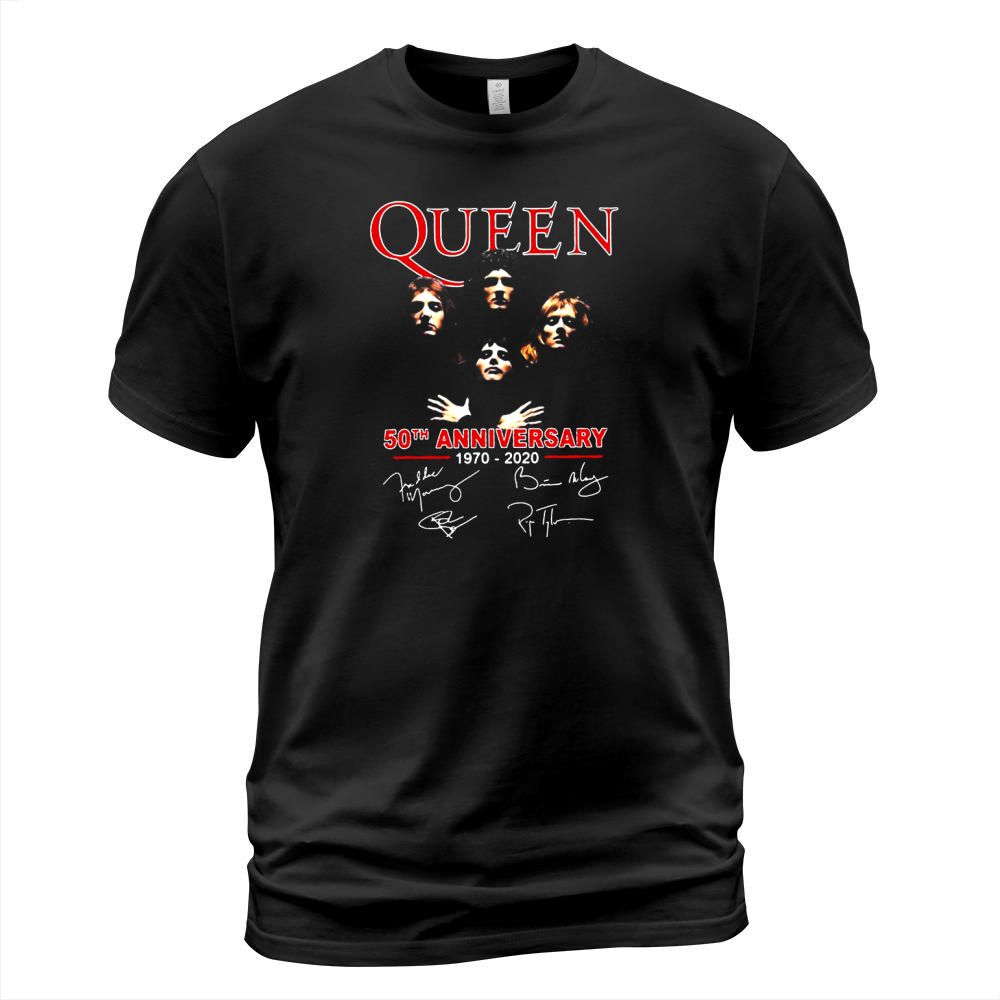 Queen 50th anniversary 1970 2020 signature T-Shirt Unisex