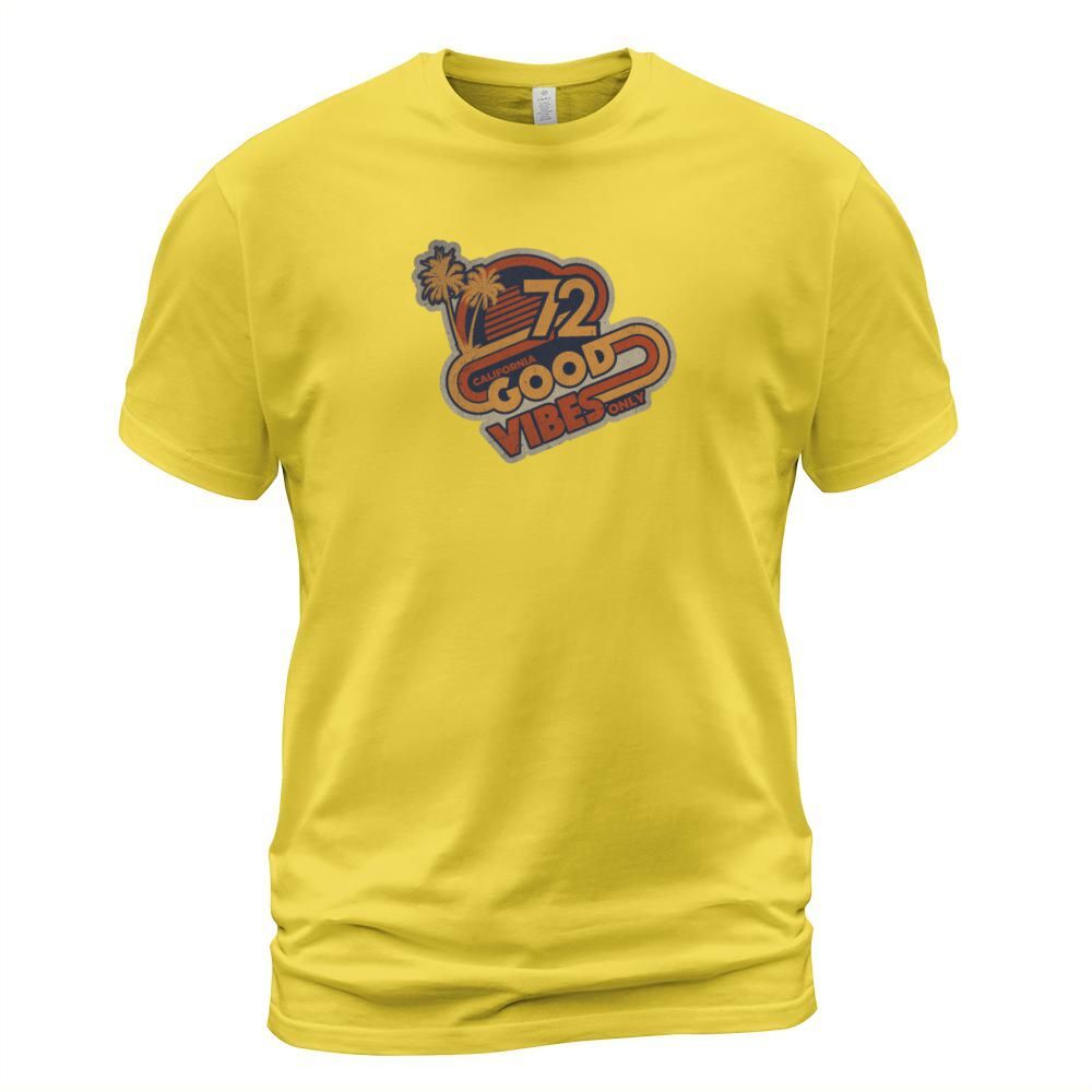 Retro 70s California Good Vibes Only Slogan Quote Men's T-Shirt