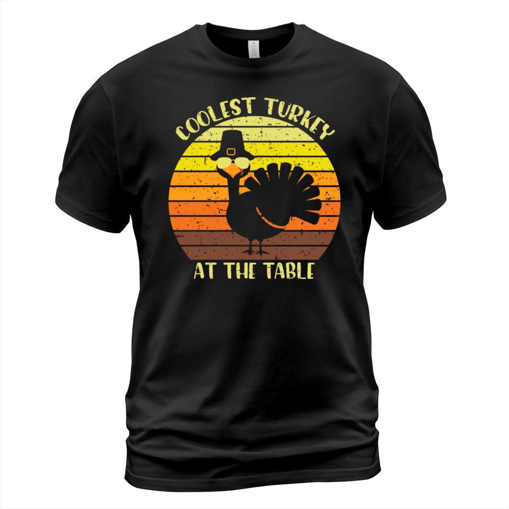 Thanksgiving Coolest Turkey At The Table Vintage Men's T-Shirt