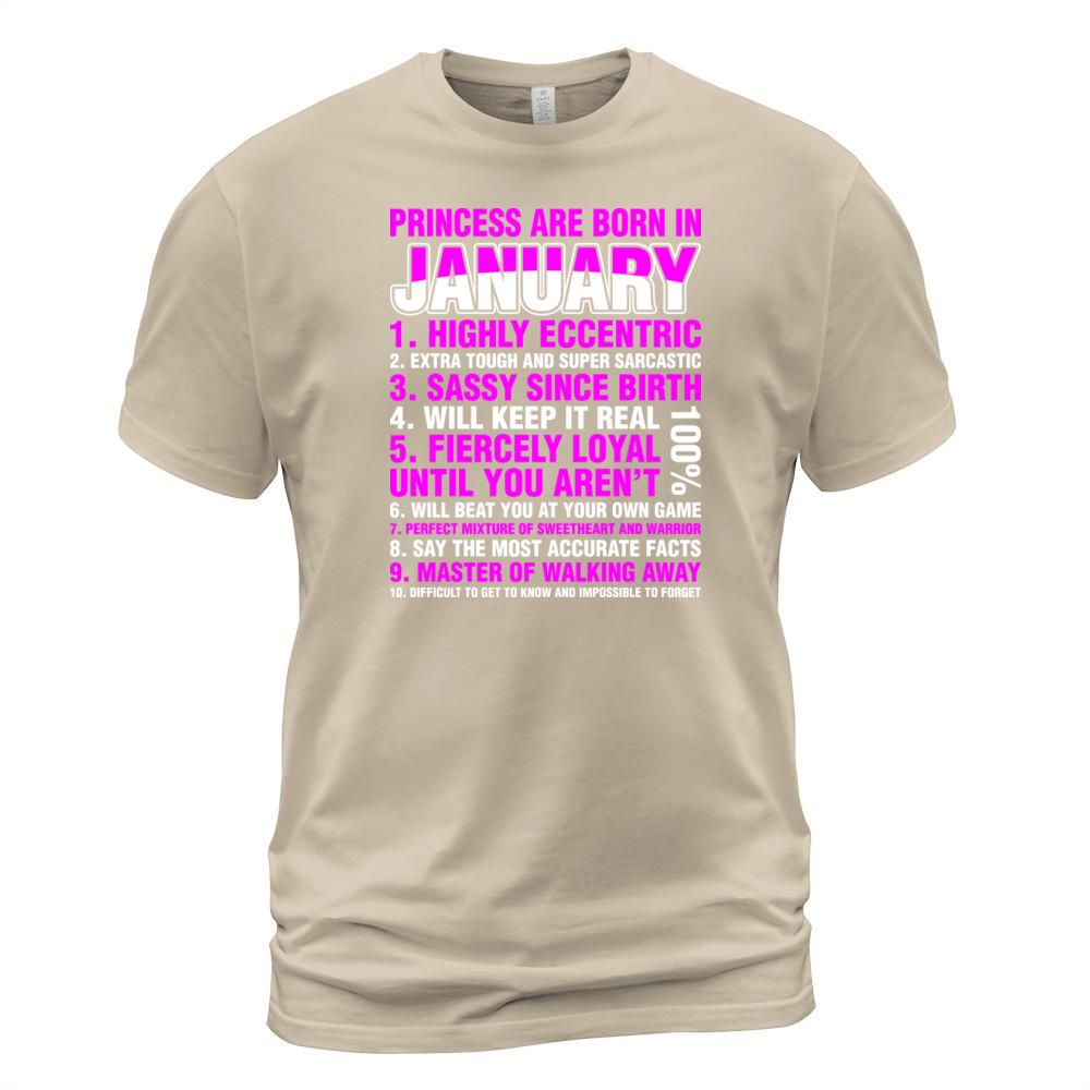 Princess Are Born In January Men's T-Shirt