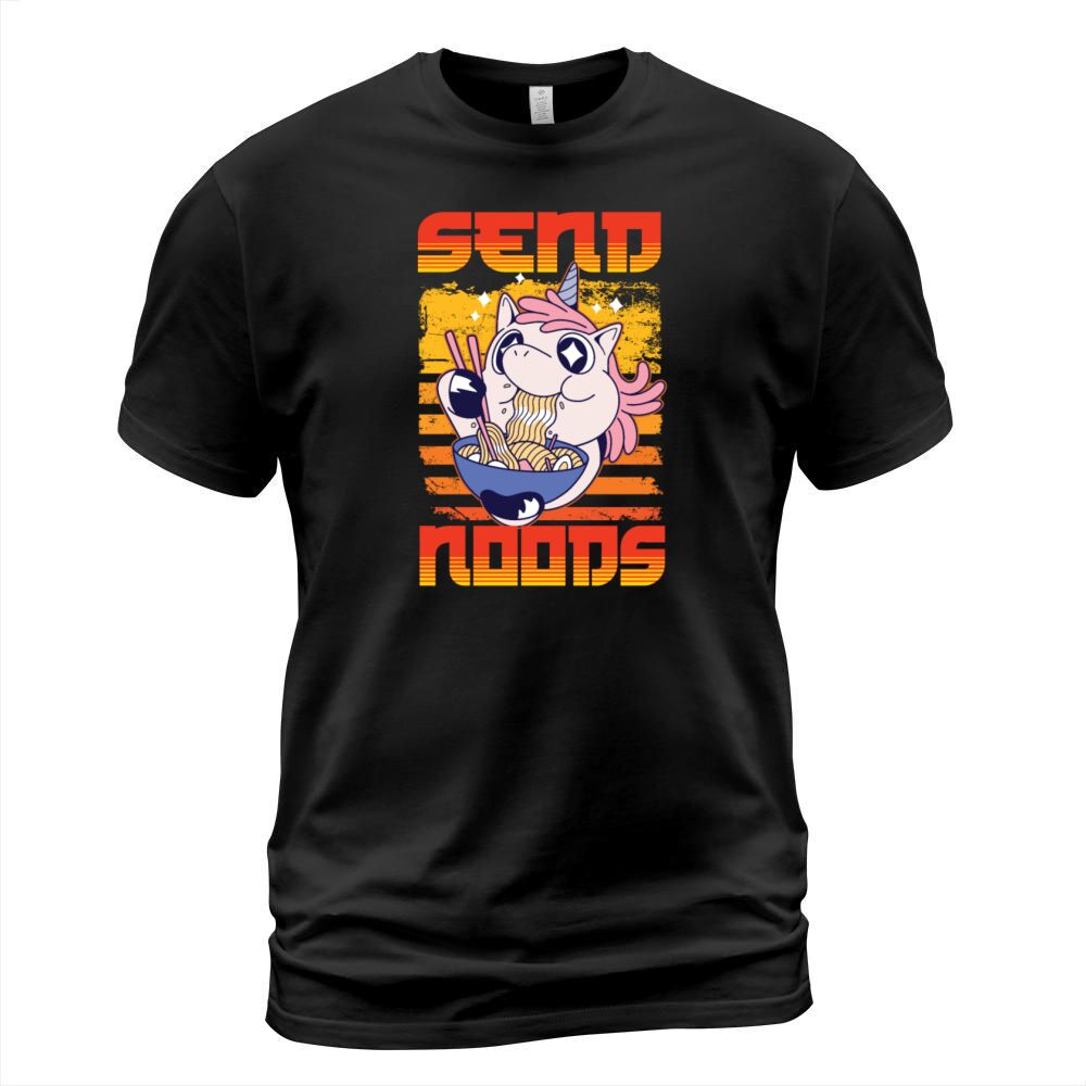 Send Noods Japanese Noodle Ramen Eater Unicorn Men's T-Shirt
