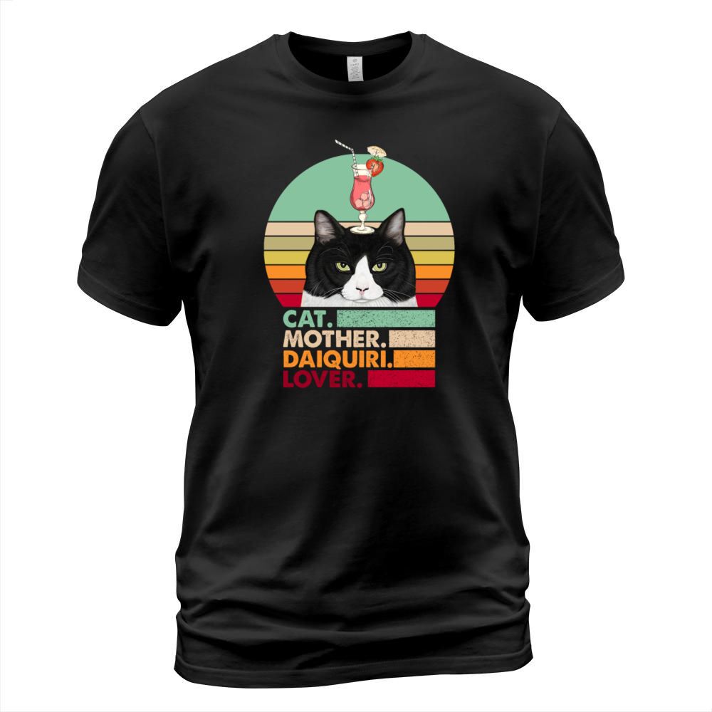 Retro Vintage Cat Mother Daiquiri Lover Funny Cat T-Shirt Unisex