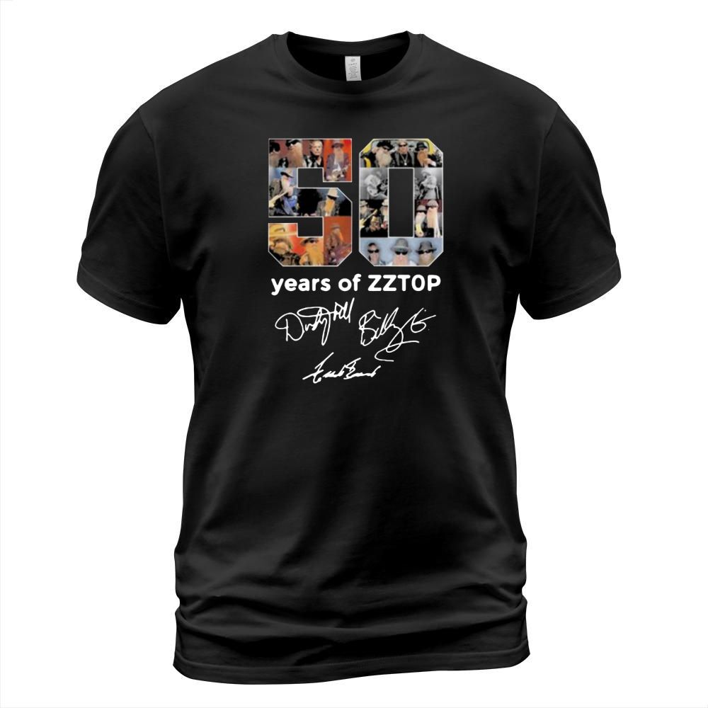 50 Years Of Zz Top Thank You For Memories Signature T-Shirt Unisex