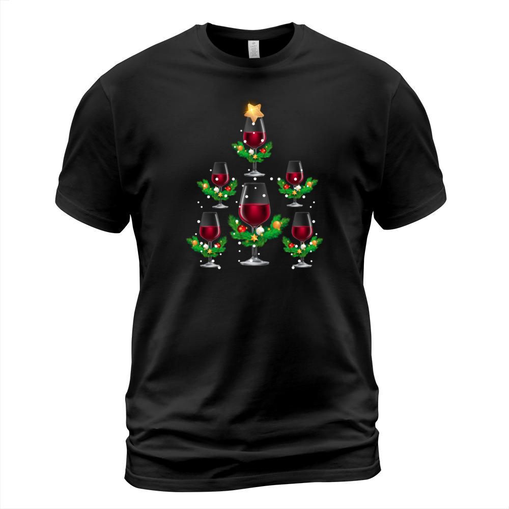 Christmas Tree Wine Men's T-Shirt