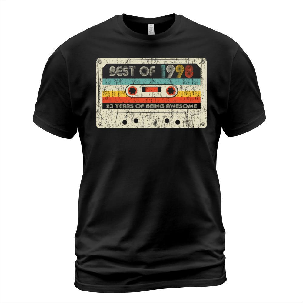 23Rd Birthday Gifts Vintage Best Of 1998 Retro Cas T-Shirt Unisex