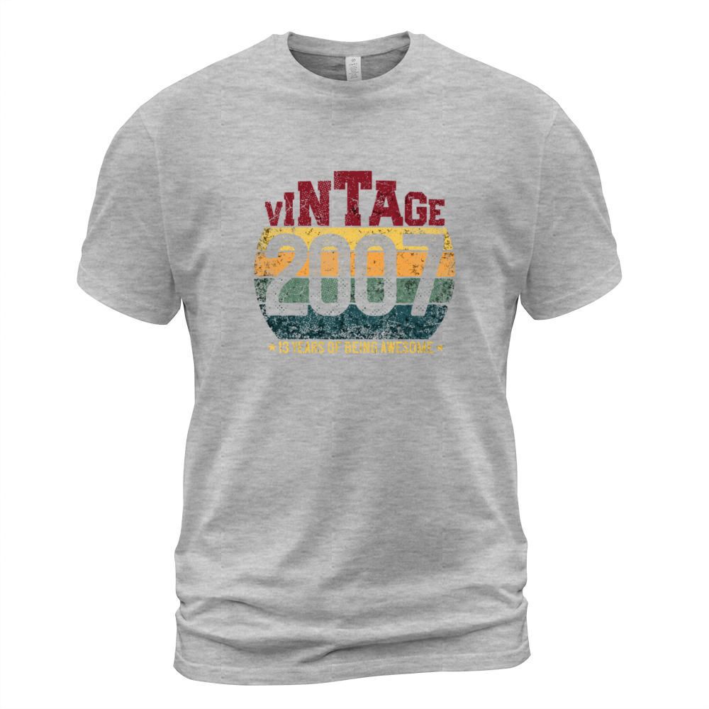Vintage 2007 13 Years Of Being Awesome 13Th Birthd Men's T-Shirt