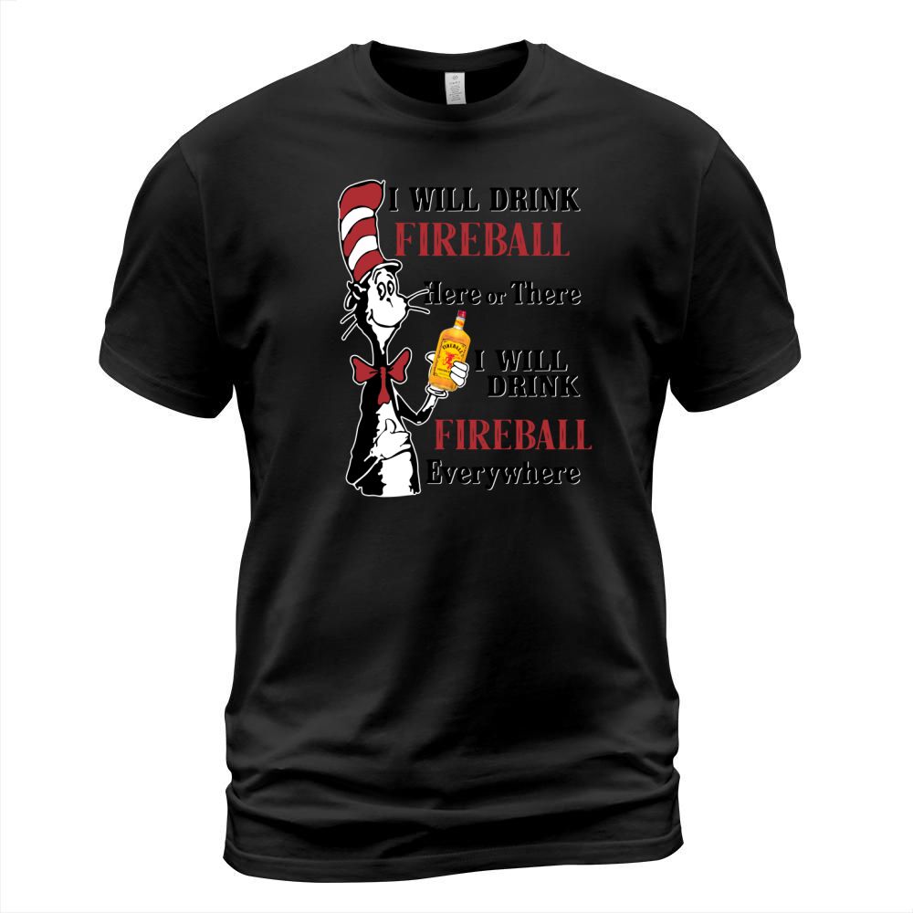 Dr Seuss I will drink Fireball Whiskey here or there - Baby Onesie T-Shirt Unisex