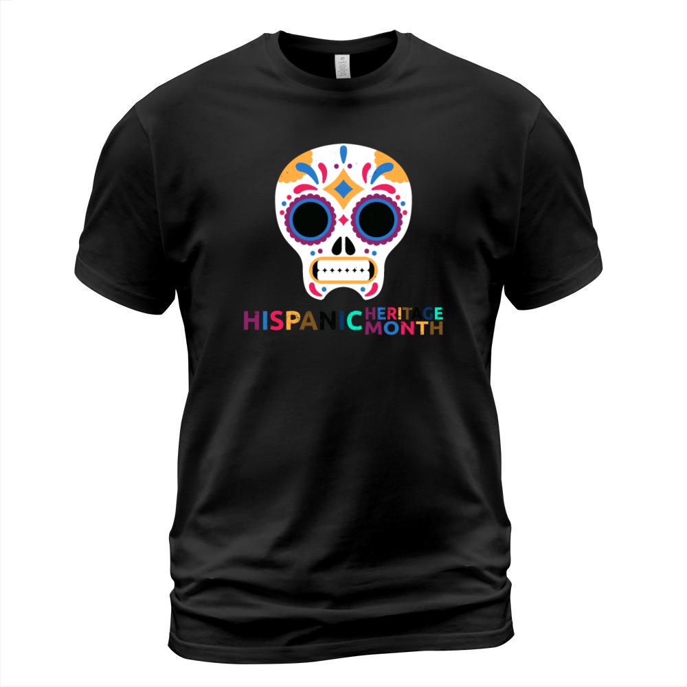 National Hispanic Heritage Month Dress Skull T-Shirt Unisex
