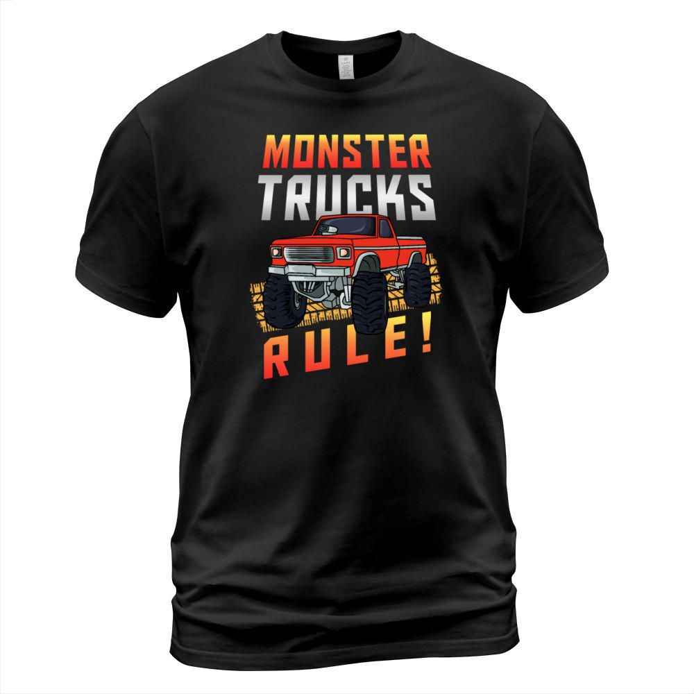 Retro Vintage Monster Trucks Rule Men's T-Shirt