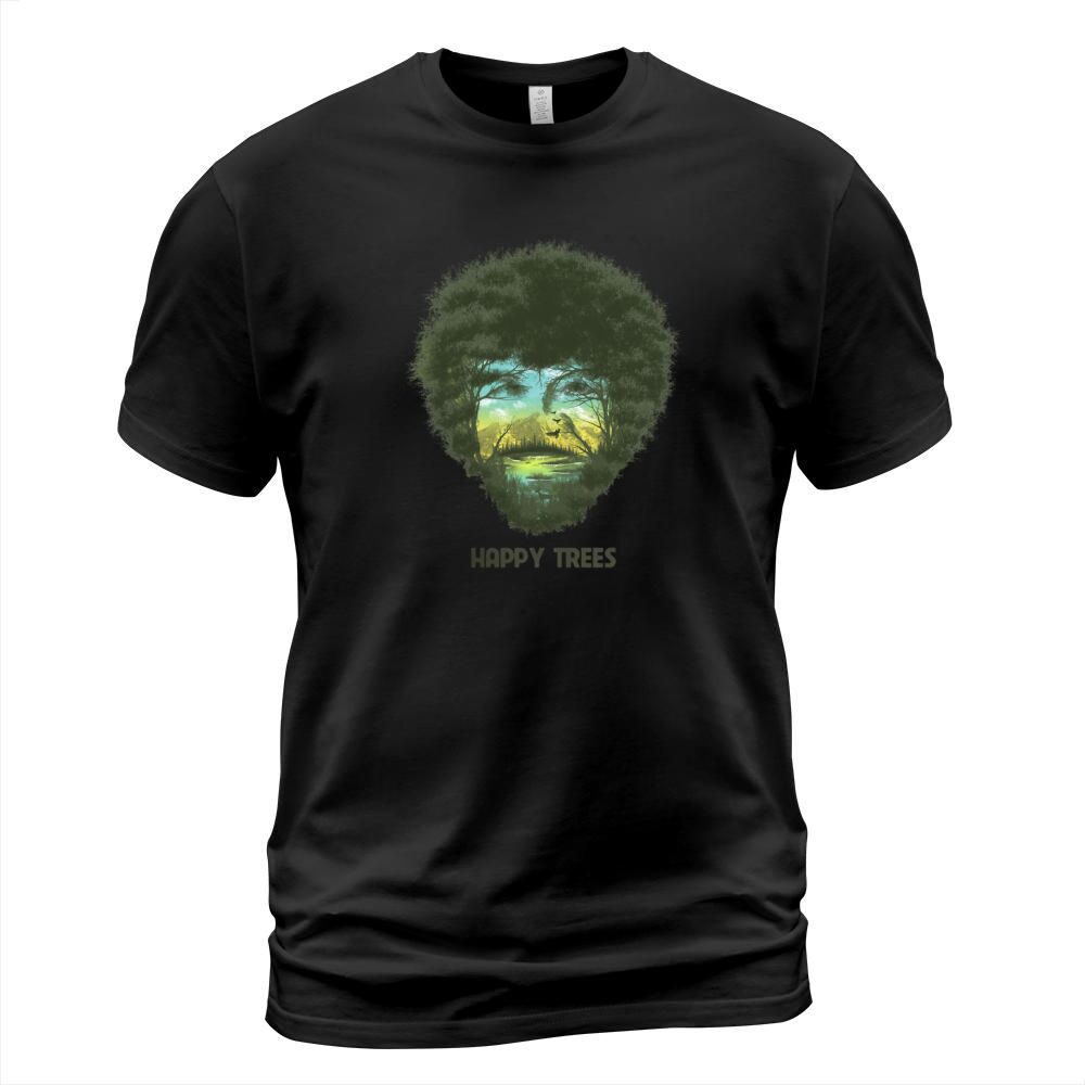 Vintage Bob Ross Happy Trees Multipe Exposure T-Shirt Unisex