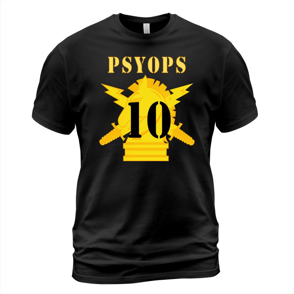 Army PSYOPS w Branch Insignia 10th Battalion Men's T-Shirt