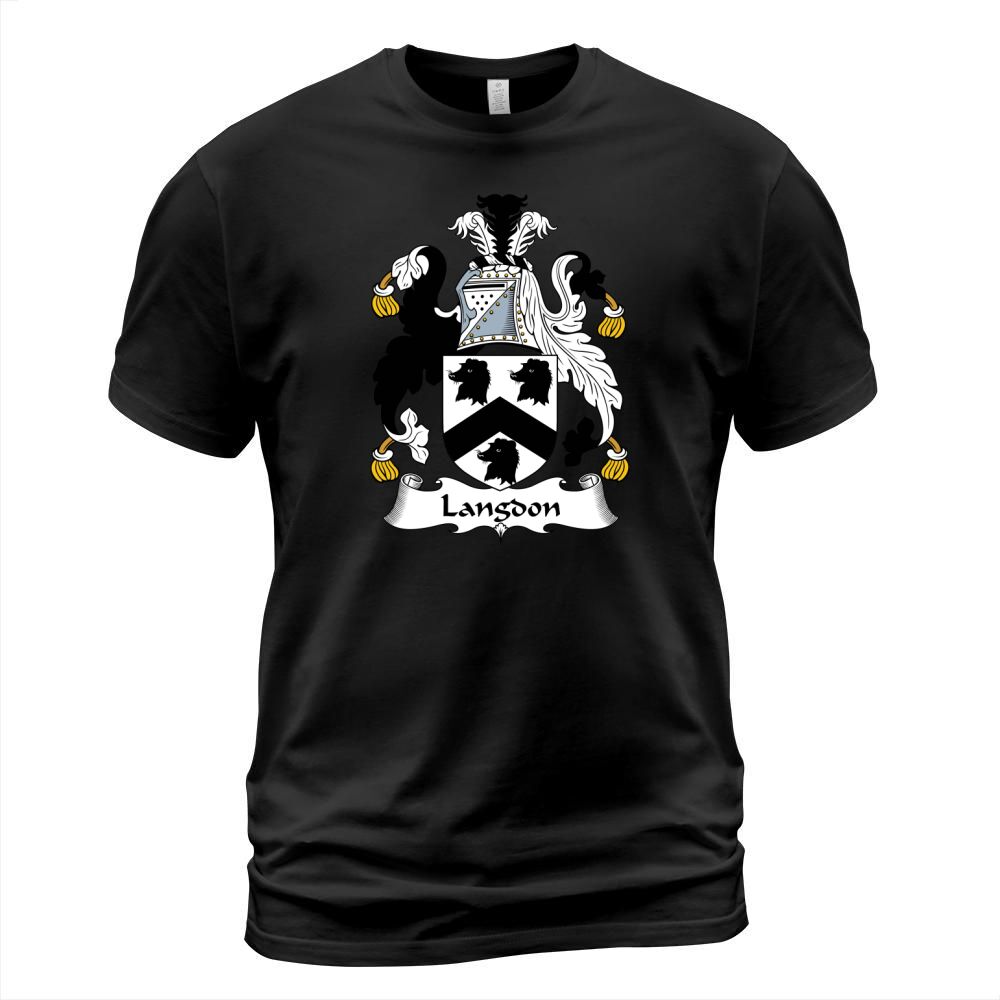 Langdon Family Crest British Family Crests T-Shirt Unisex
